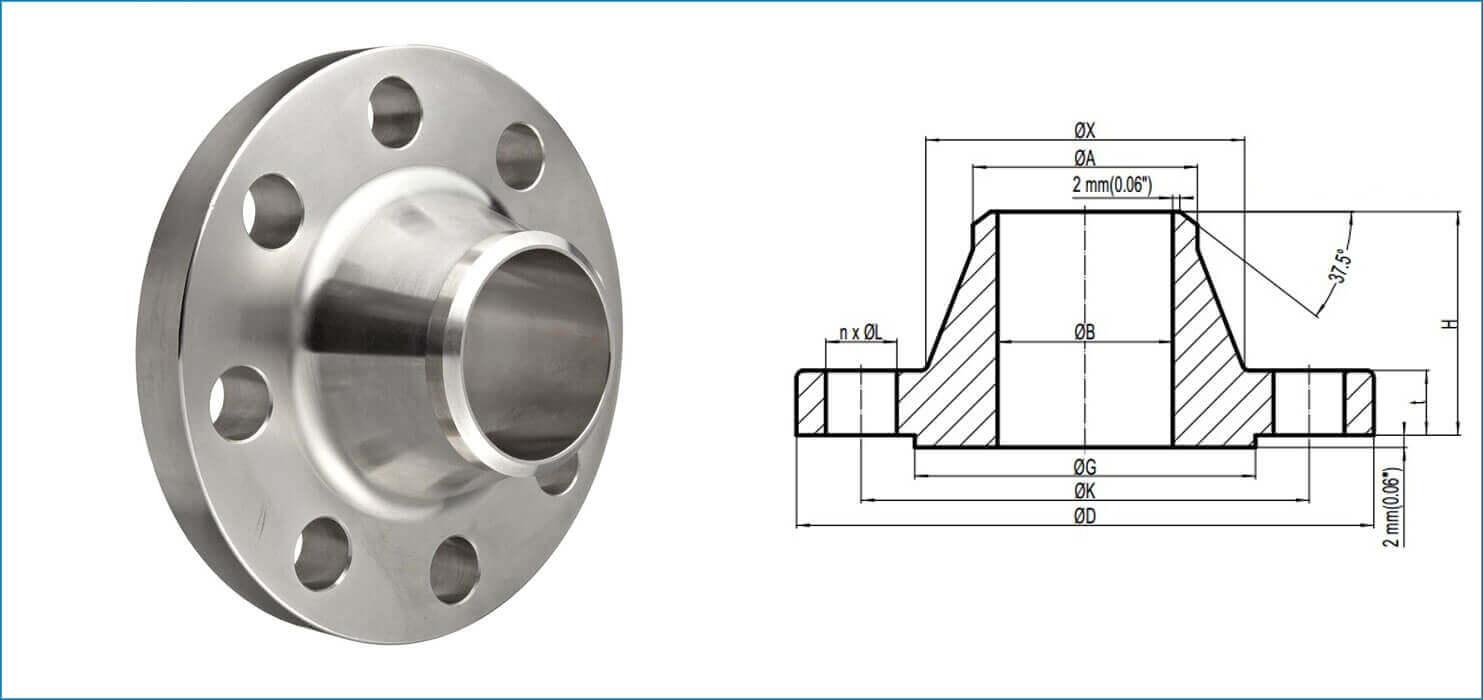 ASME B16.5 Weld Neck Flanges